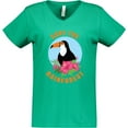 thumbnail image 3 of Inktastic Save the Rainforest Toucan Illustration Women's V-Neck T-Shirt, 3 of 5