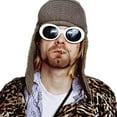 thumbnail image 2 of Lunettes de Soleil Style Kurt Cobain Cool Nirvana, Blanc, 2 of 2