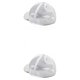 thumbnail image 4 of Qarigey Gorra de béisbol para mujer, Color sólido, brillante, a prueba de viento, térmica, transpirable, lentejuelas, sombrero de malla, Blanco 2Conjunto, 4 of 6