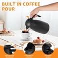 thumbnail image 3 of Olyzer 68oz / 2L Stainless Steel Thermal Coffee Carafe, Double Wall Vacuum Carafe Jug with Lid, Coffee Drinks Pot with Handle, Warm& Cold Retention f, 3 of 7