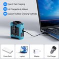 thumbnail image 3 of Ventilador portátil PlanCiti con clip para cintura, 10000 mAh, con linterna, azul, 3 of 7