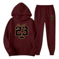 thumbnail image 4 of XIAOCHA Fashion Casual Letter Print Hooded Sweatshirt Set Mens Autumn Winter Sports Outdoor Activities, 4 of 4