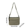 thumbnail image 3 of Canvas Crossbody Purse - Women's Lightweight Shoulder Bag Minimalist Messenger Bag Casual Daypack Organizational Pocket Handbag(Green), 3 of 6