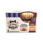 Three Dog Bakery Lick'n Crunch! Sandwich Cookies 3-Pack Premium Treats for Dogs, Carob/Peanut Butter, Golden/Vanilla, and Golden/Peanut Butter, 39 Ounce Bulk Box (114032)