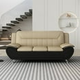 thumbnail image 5 of Uspridefurniture Sanuel 79.2" Faux Leather Pillow Top Arm Sofa, Black/Camel, 5 of 5