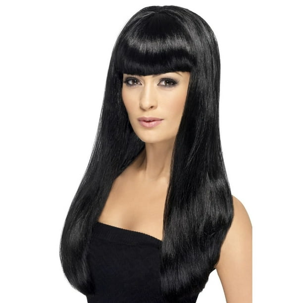 26&quot; Black Babelicious Long Hair Women Adult Halloween Wig Costume