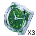 thumbnail image 1 of Paquete de 3 Mini Reloj de Viaje Soledad Degradado Sonido Escritorio Despertador Luz Nocturna, 1 of 8