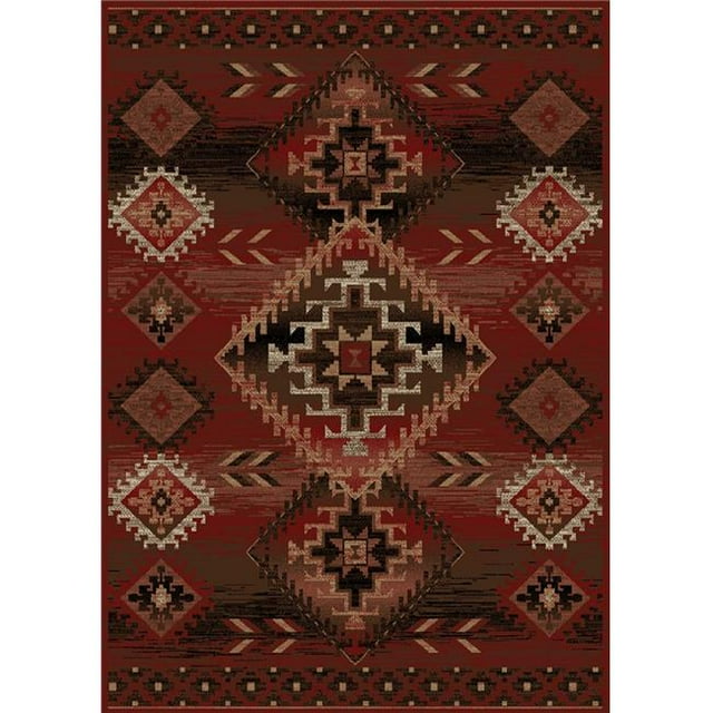 Mayberry Rug AD9450 2X4 2 x 4 Pi. Tapis American Destination Phoenix, Rouge
