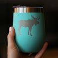 thumbnail image 3 of Bevvee Insulated Wine Tumbler 12 oz Moose Silhouette Gifts for Outdoorsy Wine Enthusiasts Tumblers, 3 of 4