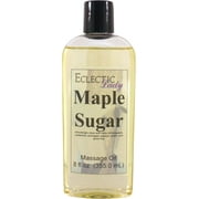 Maple Sugar Massage Oil by Eclectic Lady, 8 oz, Sweet Almond Oil and Jojoba Oil