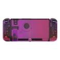 thumbnail image 5 of Replacement Clear Atomic Purple Rose Red Backplate Housing w/ Colorful Buttons for Nintendo Switch, 5 of 9