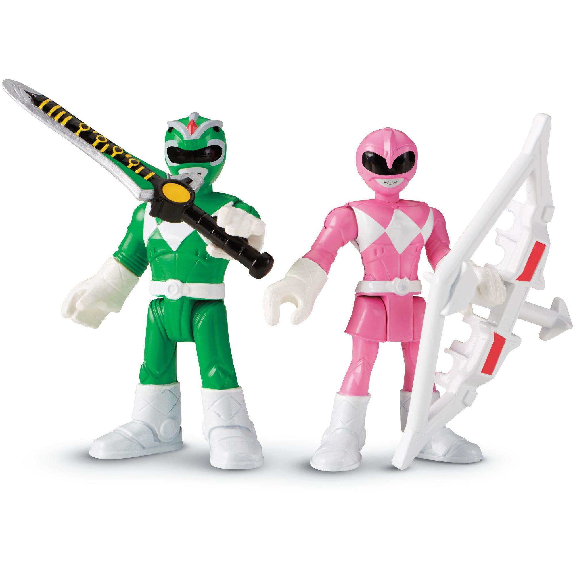 Lot/ 5xFisher Price Imaginext Power Rangers Pink Yellow Blue Black Green Ranger 