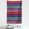 thumbnail image 1 of East Tapestry, Geometric Abstract Pattern on Horizontal Colorful Stripes Doodle Style Retro, Fabric Wall Hanging Decor for Bedroom Living Room Dorm, 5 Sizes, Multicolor, by Ambesonne, 1 of 1