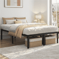 thumbnail image 1 of Yaheetech 14.5″ Metal Bed Frame without Headboard for Bedroom, Guestroom, Black, 1 of 9