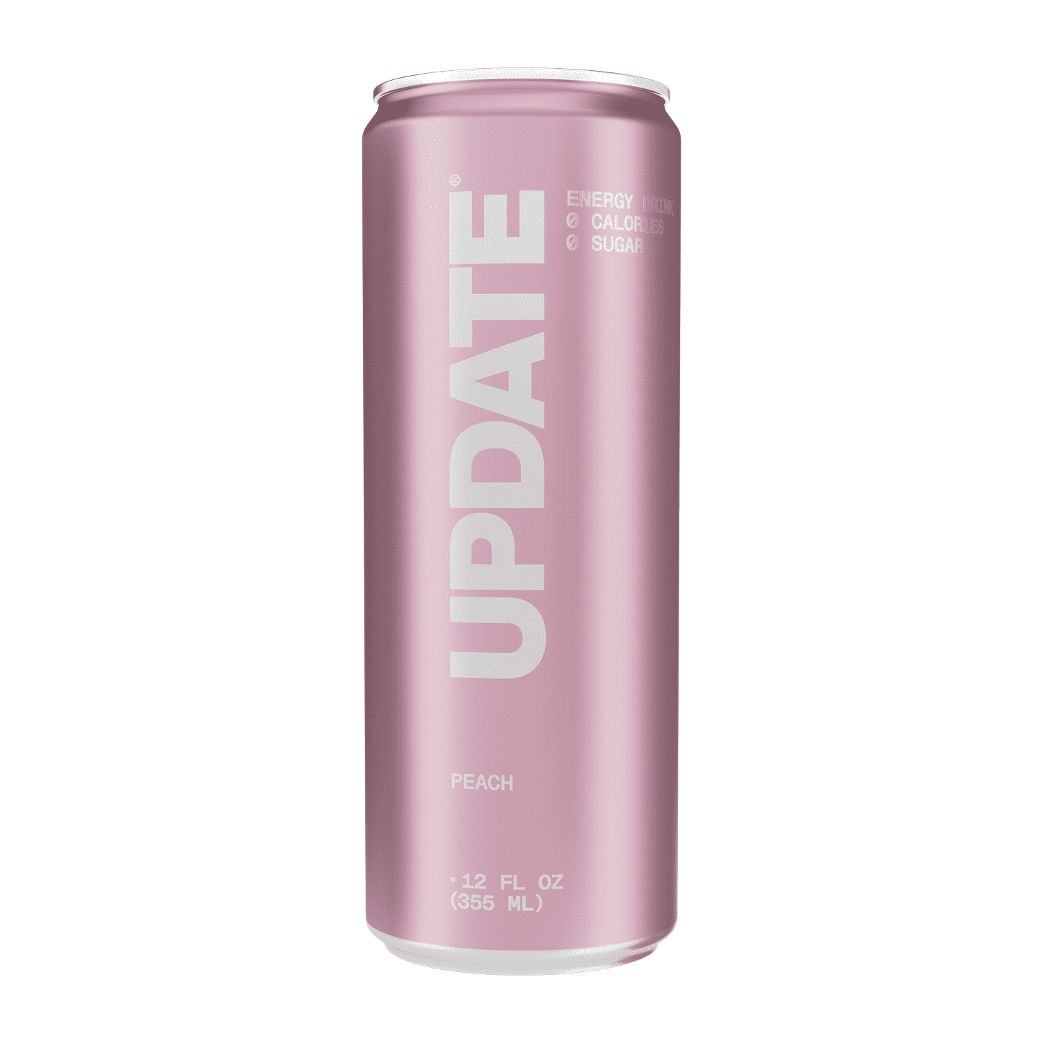 UPDATE Zero Sugar Energy Drink, Peach, 12 fl oz Can, 12 Pack