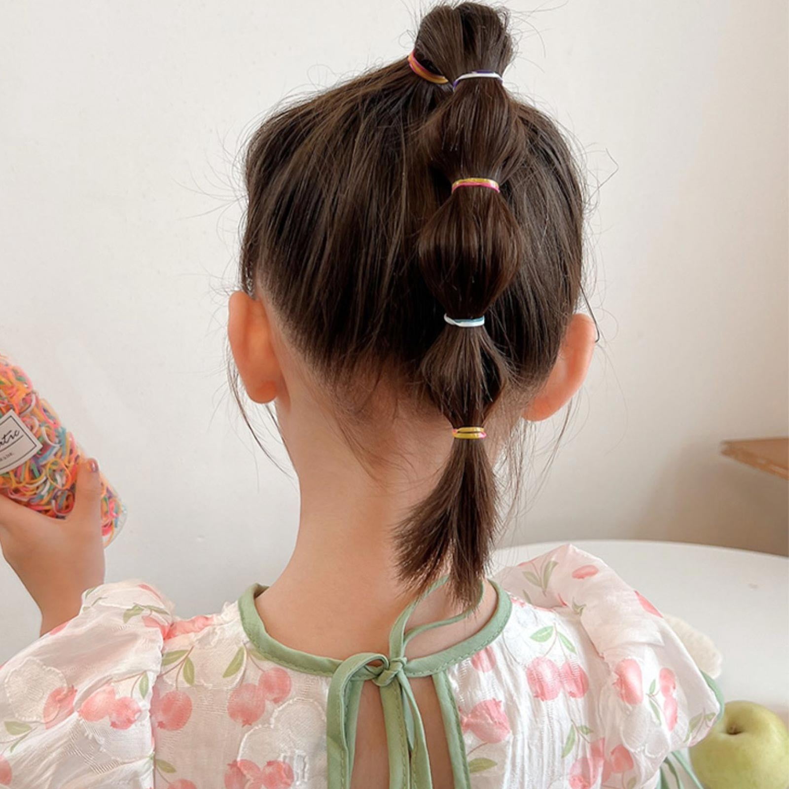 Phone Cord Hair Ties Mini Rubber Hair Ties for Toddlers Girls Bands for Natural Hair Scrunchies Hair Ties Silk Satin Boys Hair Band for Long Hair Elastic Hair Ties for Thick Hair Large Ribbon Hair