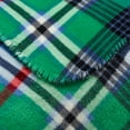 Mainstays Fleece Plush Throw Blanket, 50" x 60", Green Plaid, 2 Pack