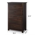 thumbnail image 6 of UBesGoo Brown Dresser for Bedroom with 5 Drawers 47" Tall Chest of Drawers Wooden Dressers for Closet Living Room, Brwon, 6 of 7