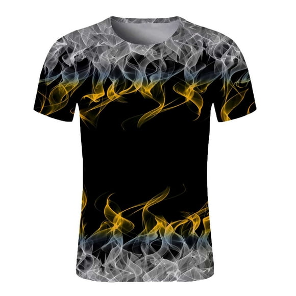 RXIRUCGD Casual Tops Hommes Hommes Col Rond 3D Impression Numérique Pull Fitness Sports Manches T Shirt Blouse Hommes T-shirt