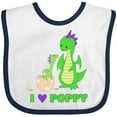 thumbnail image 3 of Inktastic I Love Poppy Boys or Girls Baby Bib, 3 of 4