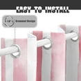 thumbnail image 5 of Pink And White Curtains For Bedroom, Watercolor Ombre Stripe Drapes 2 Panels Set, Blush Girls Blackout Curtains For Living Room Home Decor, Patterned Grommet Drapes 52"W x 63"L, 5 of 6