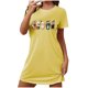 thumbnail image 5 of Camisón corto de talla grande para mujer, camisón de manga corta con estampado de pecho a la moda, camisón para mujer, 5 of 5
