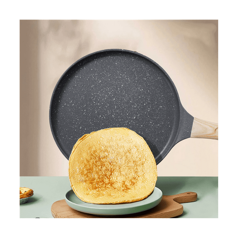 Tyenaza Nonstick Crepe Pan, 9 Inch Flat Skillet Pan Dosa Tawa Omelette  Tortilla Crispy Pan Pancake Cooking Pan Frying Pan for Kitchen, Compatible  with