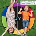 thumbnail image 6 of SereneLife Saucer Swing with Hang Kit, Outdoor Tree Swing with Swivel Spinner for Kids (Rainbow), 6 of 7