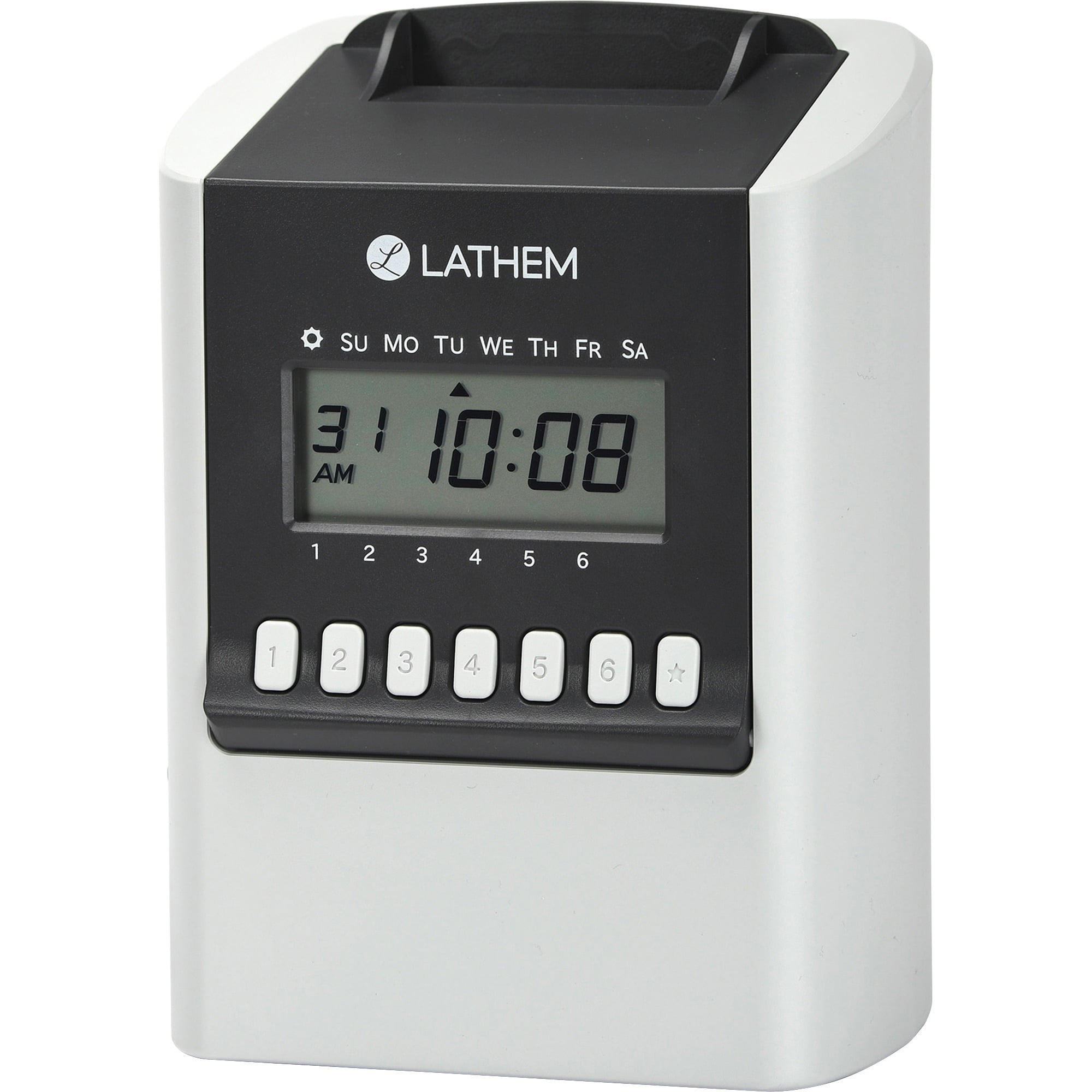 Lathem, LTH700E, 700E Calculating Electronic Time Clock, 1 Each, Gray