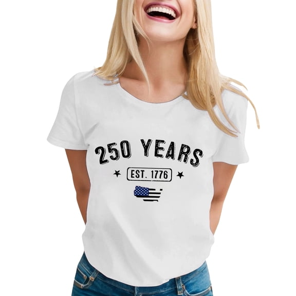 250 Anniversary USA Shirt Women USA 250th Anniversary Shirt Patriotic American Tops 1776-2026 Tshirt Gifts