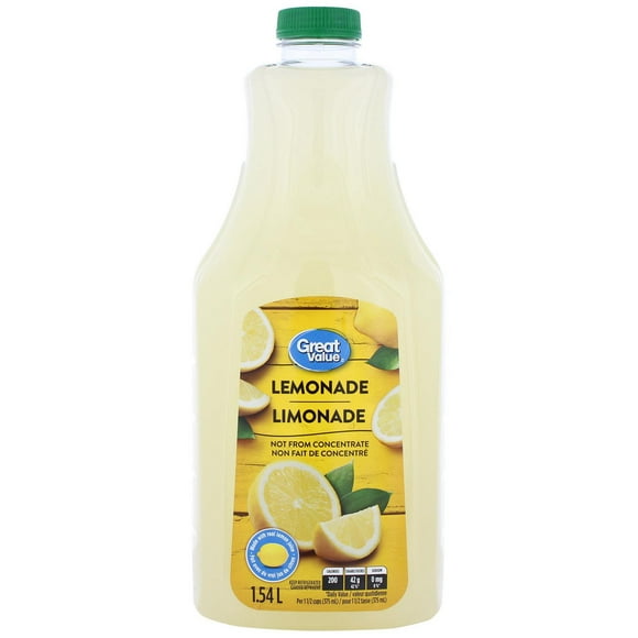 Limonade non fait de concentré Great Value 1,54 L