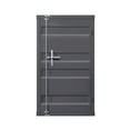 thumbnail image 3 of Benjara Industrial Style Metal Chest with Recessed Door Front, Gray, 3 of 4