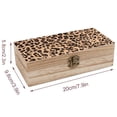 thumbnail image 2 of 7.9×2.3 In Wooden Boxes Durable Easy To Use Dustproof Prevent Slippery Delicate And Cabinet Animal Leopard Pattern (2), 2 of 8