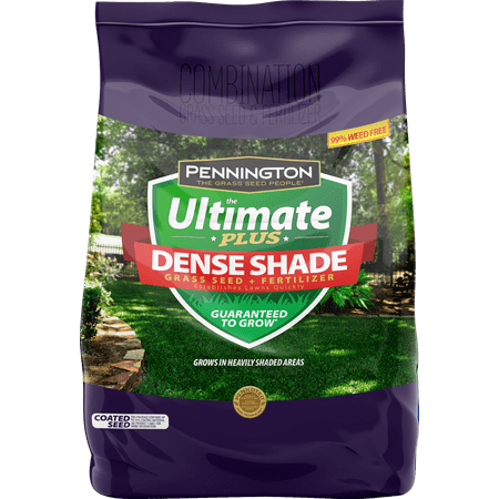 Pennington The Ultimate Plus Grass Seed and Fertilizer for Dense Shade Areas; 3 (Best Type Of Grass Seed For New Jersey)