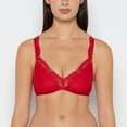 thumbnail image 1 of Mesh Demi Bra in Crimson, 1 of 5