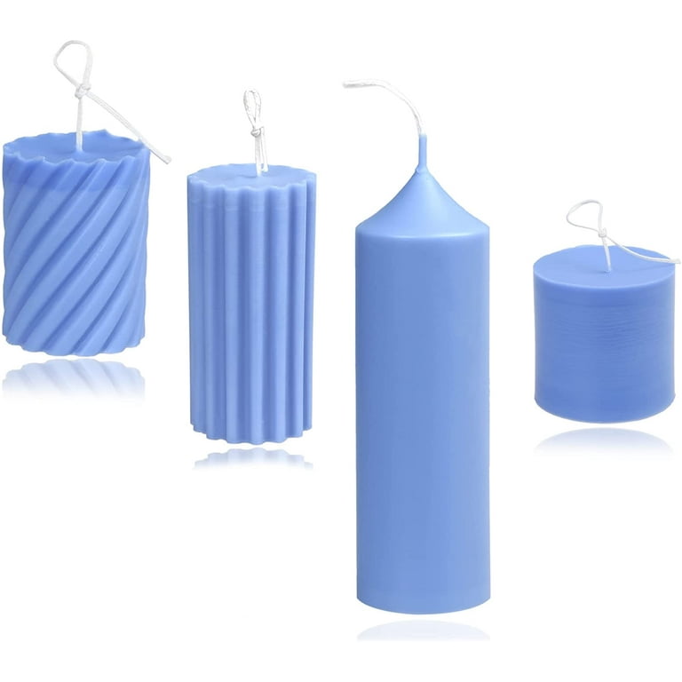 MILIVIXAY 3PCS Pillar Candle Molds - Plastic Cylinder Candle Mold Set for  Candle Making-Candle Making Molds with Candle Wicks Kit.