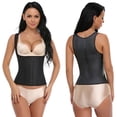 thumbnail image 6 of QRIC Women Latex Vest Waist Cincher Corset Steel Boned Tank Top with Hooks Fajas Chaleco Reductoras Colombianas, 6 of 6