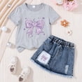thumbnail image 2 of Rotm Baby Girl Summer Clothes Kids Clothes, Baby Outfits, Baby Clothes, Summer Girl's Set Round Neck Short Sleeve Shorts K,4-5 Years, 2 of 4