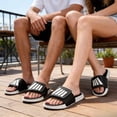 thumbnail image 7 of CHICVOMEY Slides for Women Men Adjustable Hook and Loop Lightweight Slip On Comfortable Vacation Beach Sandals Indoor Outdoor, 7 of 7