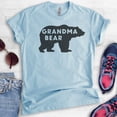 thumbnail image 2 of Grandma Bear T-shirt, Unisex Women's Shirt, Grandma Shirt, Grandmother Shirt, Heather Light Blue, XX-Large, 2 of 6