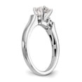 thumbnail image 6 of Solid 14K White Gold Three Stone Engagement Ring with CZ Cubic Zirconia Size 6, 6 of 8
