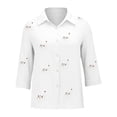 thumbnail image 4 of ZJXFGS Business Button Down Casual Tops for Women Long Sleeve Shirts for Women Women Dress Shirts Tunic Shirts for Women Blouses for Women Dressy Cute T Shirts White 4XL, 4 of 8