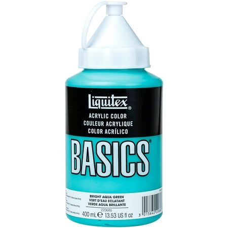 - Liquitex BASICS Acrylic Paint 13.5oz-Bright Aqua Green