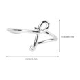 thumbnail image 2 of 4 piezas letras elegante apertura anillo de dedo creativo anillo simple joyería de mujer, 2 of 5