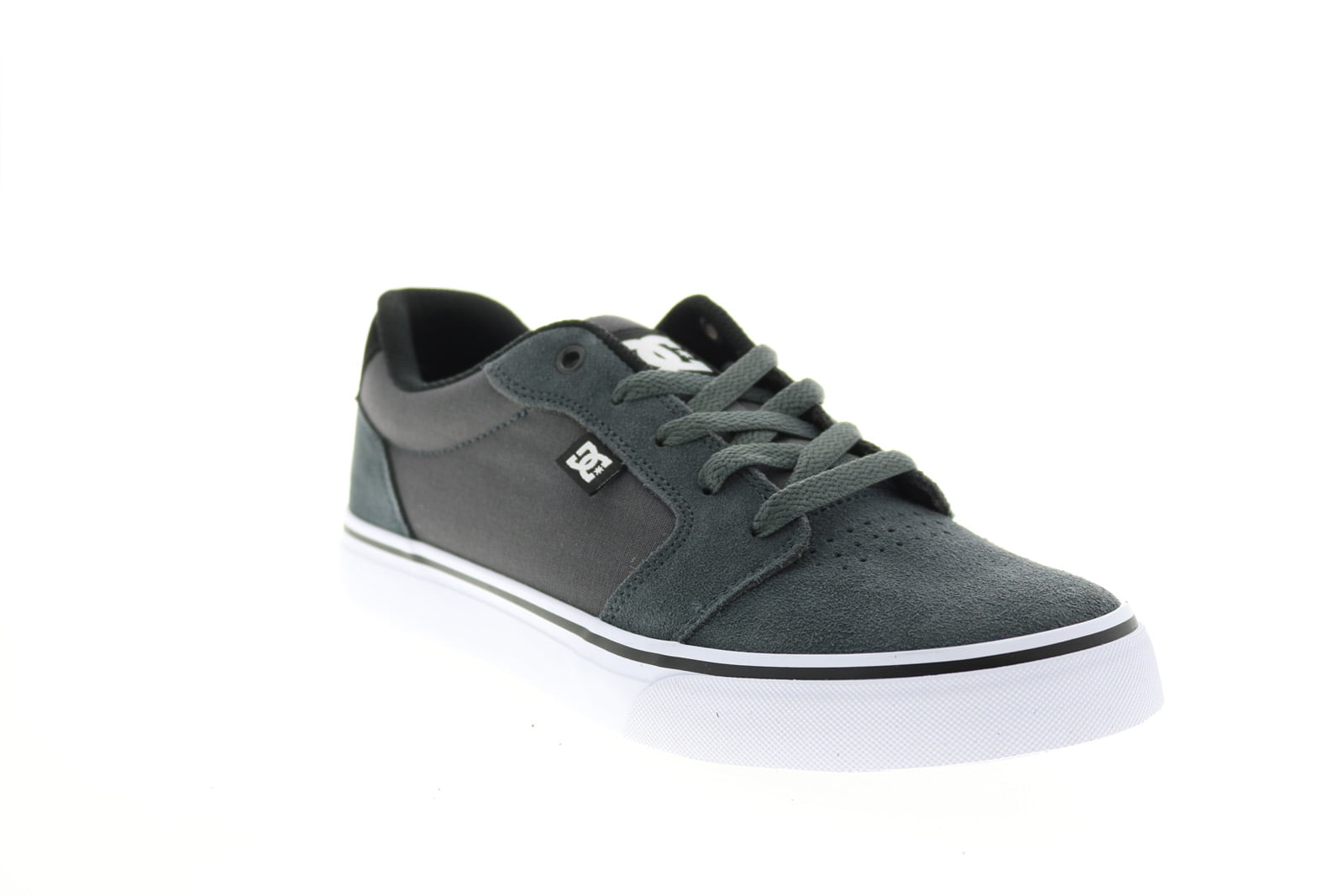 DC Anvil 303190-DSW Mens Gray Suede Skate Inspired Sneakers Shoes