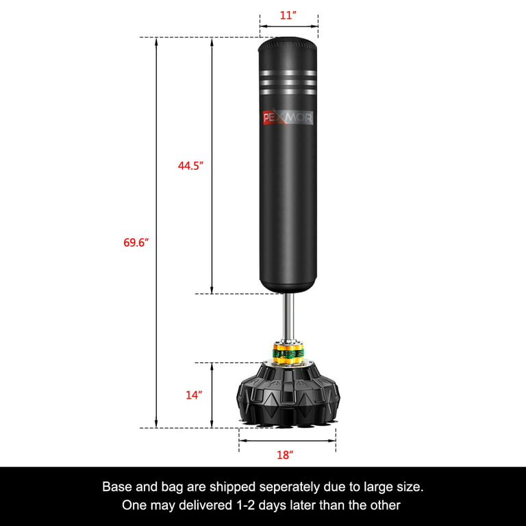 PEXMOR Freestanding Punching Bag Heavy Solid Boxing Bag with Suction Cup  Armor Base & Noise Vibration Absorption Device for Adult Youth - Men Stand