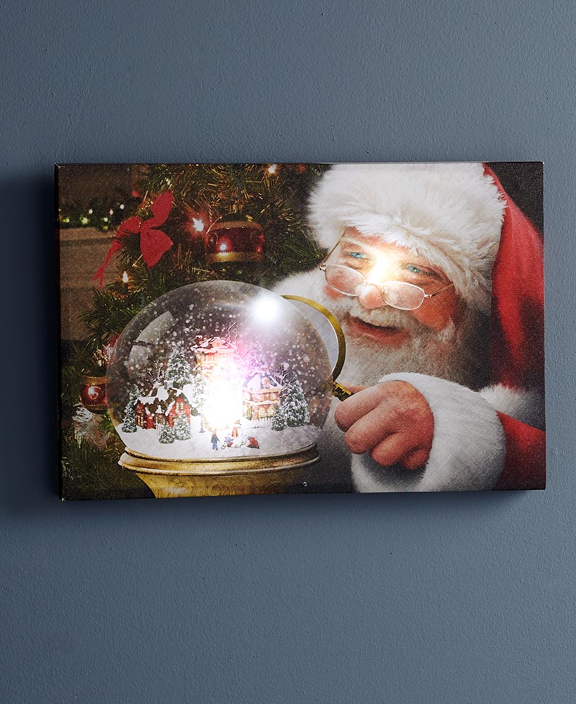 The Lakeside Collection Light And Sound Christmas Canvas Wall Art