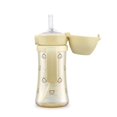 thumbnail image 1 of Vaso antiderrames con tapa abatible GROSMIMI, PPSU, libre de BPA, 10 oz, pajilla etapa 2 para niños pequeños (Oso), 1 of 8