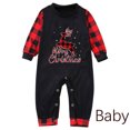 thumbnail image 2 of Odeerbi Christmas Pajamas for Family Plaid Holiday Long Sleeve Family Christmas Pajamas Matching Sets Infant Fashion Plaid Print Blouse Tops Pants Sleepwear Xmas Family Matching PJs Set Red, 2 of 5