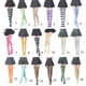 thumbnail image 3 of Medias largas hasta el muslo a rayas finas, medias opacas para mujer, medias cálidas, 3 of 5